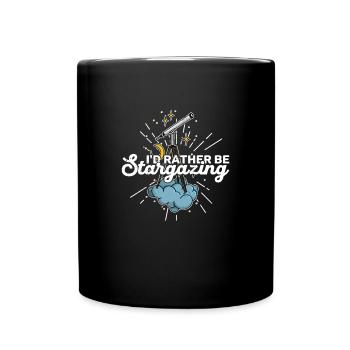 Teleskop Weltraum Astronomie Wissenschaft - Tasse einfarbig - Schwarz - Vorne