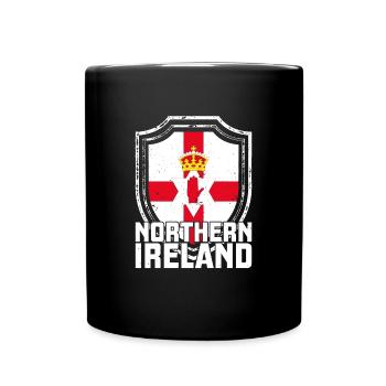 Irlande Voyage Drapeau de vacances Vert trèfle irlandais - Mug uni - noir - Devant