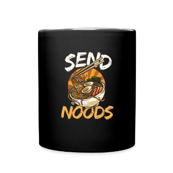 Send Noods - Lustiger Spruch - Tasse einfarbig - Schwarz - Vorne