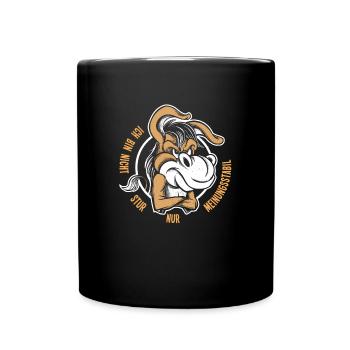 Nicht Stur sondern Meinungsstabil - Tasse einfarbig - Schwarz - Vorne