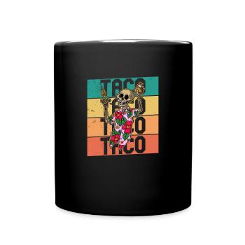 Mexico Skeleton Tequila Beach Summer Taco - Full Colour Mug - black - Front