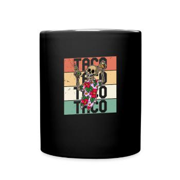 Mexico Skeleton Tequila Beach Summer Taco - Full Colour Mug - black - Front