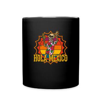Mexiko Urlaub Sommer Taco Tequila Mexikanisch - Tasse einfarbig - Schwarz - Vorne