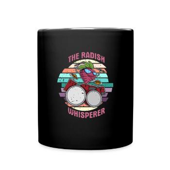 Gesundes Essen Rettich Vegan Spruch Bio Salat - Tasse einfarbig - Schwarz - Vorne