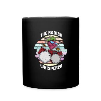 Gesundes Essen Rettich Vegan Spruch Bio Salat - Tasse einfarbig - Schwarz - Vorne