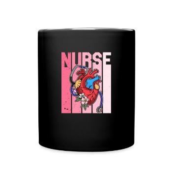 Herz Beruf Kardiologie Kardiologe Arzt Ausbildung - Tasse einfarbig - Schwarz - Vorne