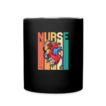 Herz Beruf Kardiologie Kardiologe Arzt Ausbildung - Tasse einfarbig - Schwarz - Vorne