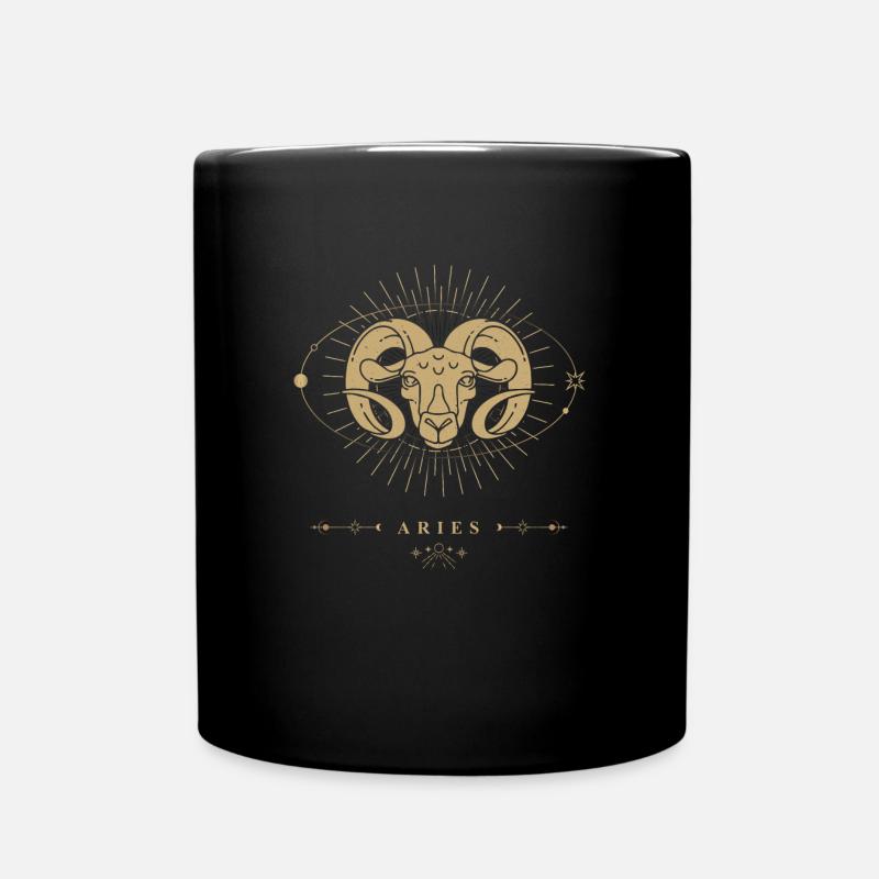 Widder Sternzeichen 2 - Tasse einfarbig - Schwarz