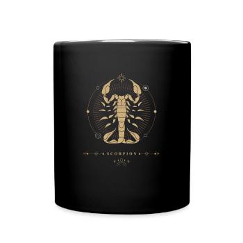 Skorpion Sternzeichen - Tasse einfarbig - Schwarz - Vorne