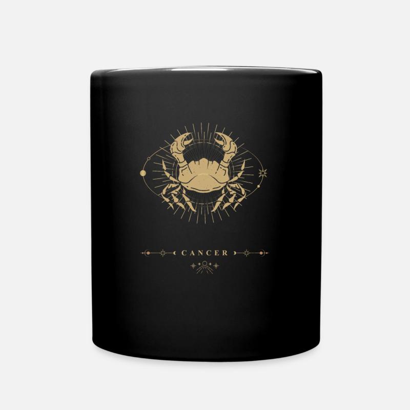 Krebs Sternzeichen - Tasse einfarbig - Schwarz