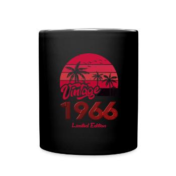 Jahrgang 1966 Limitierte Auflage Rot - Tasse einfarbig - Schwarz - Vorne