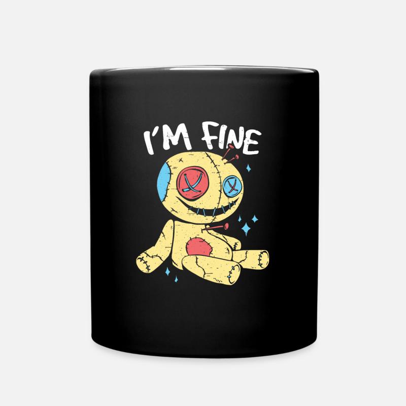 Mir gehts gut - I´m fine - Tasse einfarbig - Schwarz
