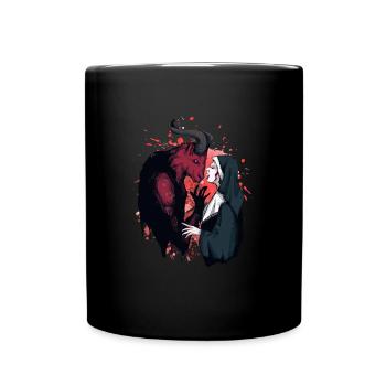 Vergib mir Vater - vom Teufel besessen - Tasse einfarbig - Schwarz - Vorne