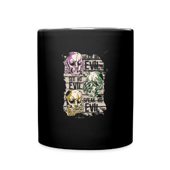 No Hear, No See, No Speak Evil - Tasse einfarbig - Schwarz - Vorne