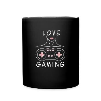 I Love Gaming - Gamer Life - Tasse einfarbig - Schwarz - Vorne