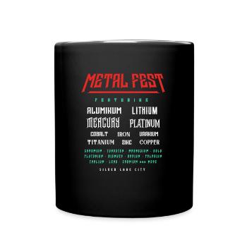 Metal Fest Lineup - funny - Tasse einfarbig - Schwarz - Vorne