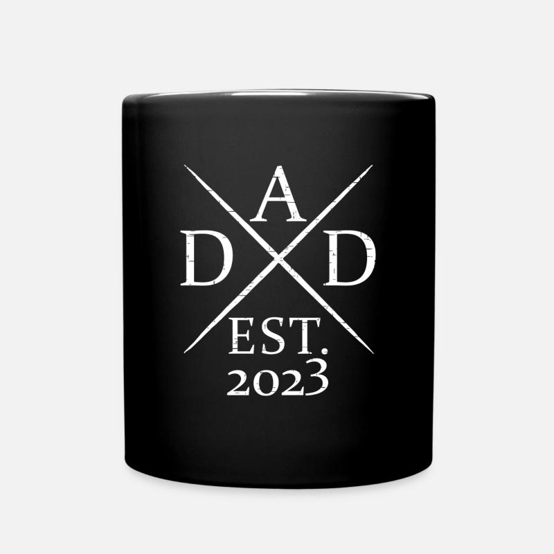 Dad since 2023 - Tasse einfarbig - Schwarz