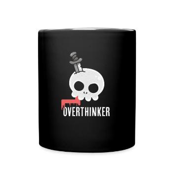Overthinker - Chaos im Kopf - Tasse einfarbig - Schwarz - Vorne