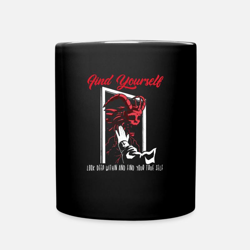 Love & Find your True Self - Fun - Tasse einfarbig - Schwarz