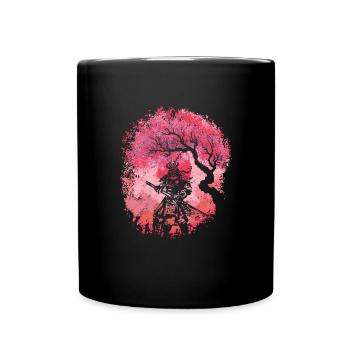 Samurai im roten Wald - Tasse einfarbig - Schwarz - Vorne