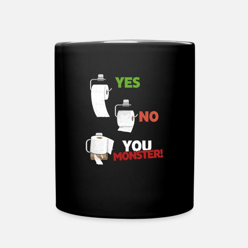 Lustiges Toilettenpapier Tutorial - Tasse einfarbig - Schwarz