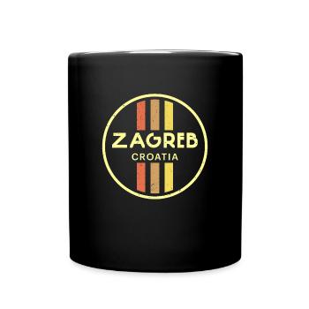 Origine de Zagreb disant Croatie drapeau des Balkans - Mug uni - noir - Devant