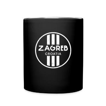Origine de Zagreb disant Croatie drapeau des Balkans - Mug uni - noir - Devant