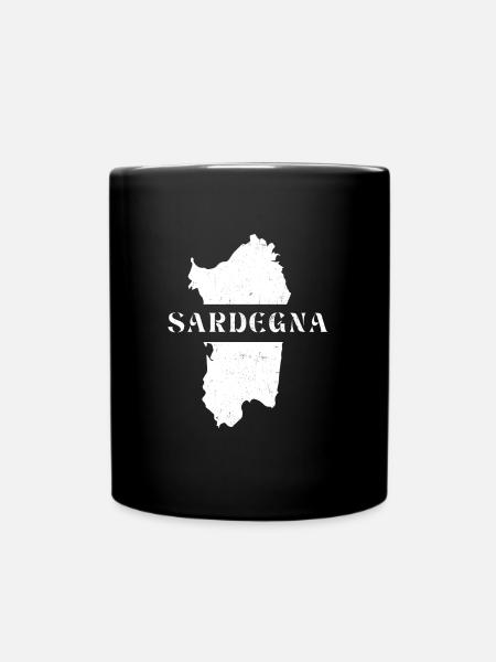 Italien Sardinien Insel Urlaub Spruch Mittelmeer - Tasse einfarbig - Schwarz