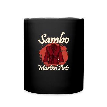 Sambo Fighter Russie Costume de sport Style de combat - Mug uni - noir - Devant