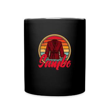 Sambo Selbstverteidigung Kampfart Sport Kämpfer - Tasse einfarbig - Schwarz - Vorne