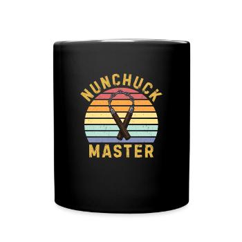 Nunchaku Japan Waffe Japan Training Karate Shurite - Tasse einfarbig - Schwarz - Vorne