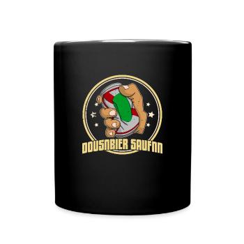 Bier Bierdosen Dosenbier Alkohol Saufen Trinker - Tasse einfarbig - Schwarz - Vorne