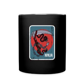 Kusarigama Training Weapon Combat Training Japan - Full Colour Mug - black - Front