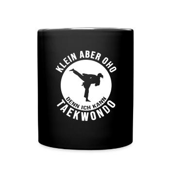 Taekwondo martial arts girl all-combat TKD Dan - Full Colour Mug - black - Front