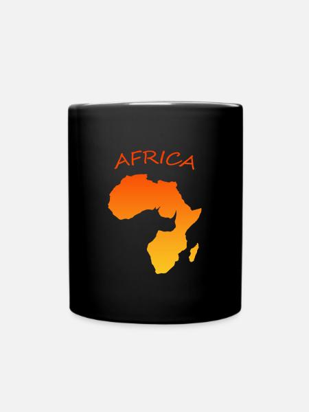 Africa Afrika - Tasse einfarbig - Schwarz