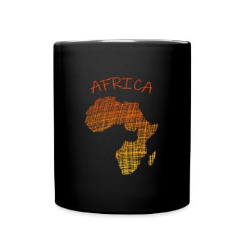 Afrika Madagaskar Africa Afrika - Tasse einfarbig - Schwarz - Vorne