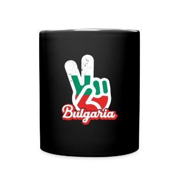 Bulgaria Balkans Holiday Flag Sofia Bulgaria - Full Colour Mug - black - Front
