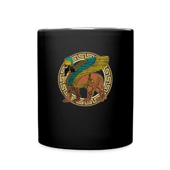 Assyrien Lamassu Gottheit Babylon Mythologie - Tasse einfarbig - Schwarz - Vorne