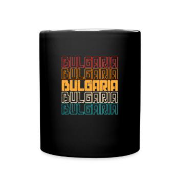 Bulgarian Bulgaria flag holiday Sofia origin - Full Colour Mug - black - Front