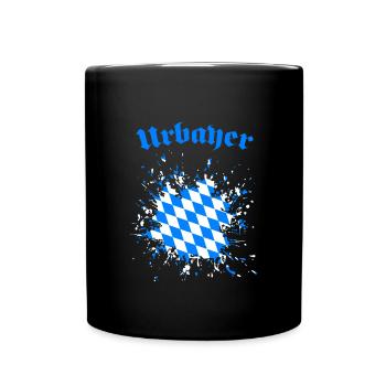 Urbayer, Oberbayern, MInga, Bayer - Tasse einfarbig - Schwarz - Vorne