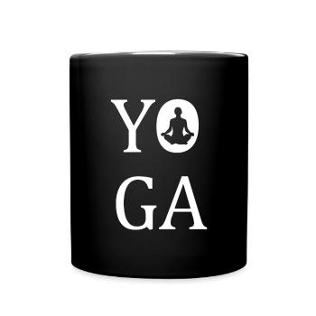 Yoga - Tasse einfarbig - Schwarz - Vorne