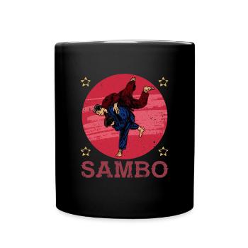 Sambo Ringen Selbstverteidigung UdSSR Sport - Tasse einfarbig - Schwarz - Vorne