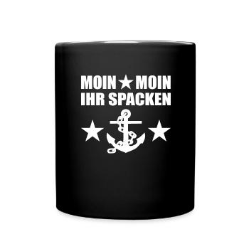 Moin - Tasse einfarbig - Schwarz - Vorne