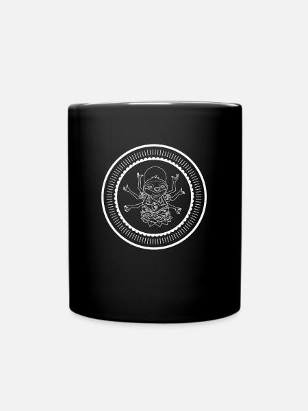 Paresseux Lotus Posa Namaste Bouddha Méditation - Mug uni - noir