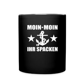 Moin - Tasse einfarbig - Schwarz - Vorne