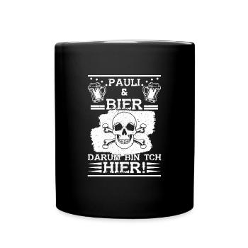 Hamburg St Pauli Deutschland Moin Dialekt - Tasse einfarbig - Schwarz - Vorne