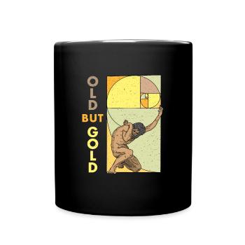 Geometrie Goldener Schnitt Fibonacci Spirale - Tasse einfarbig - Schwarz - Vorne