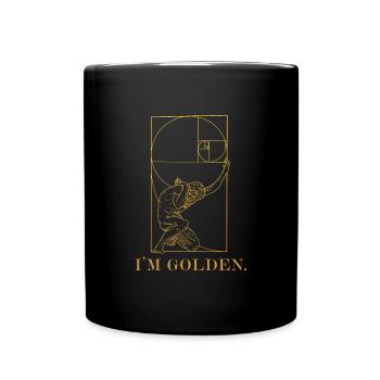 Fibonacci Kunst Schnitt Goldener Folge Mathe - Tasse einfarbig - Schwarz - Vorne