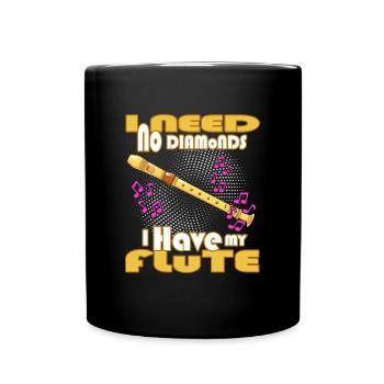 flöte blasmusik klarinette - Tasse einfarbig - Schwarz - Vorne
