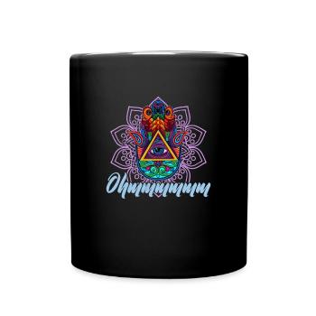Hamsa Yoga Buddha Talisman Hindu Glück - Tasse einfarbig - Schwarz - Vorne